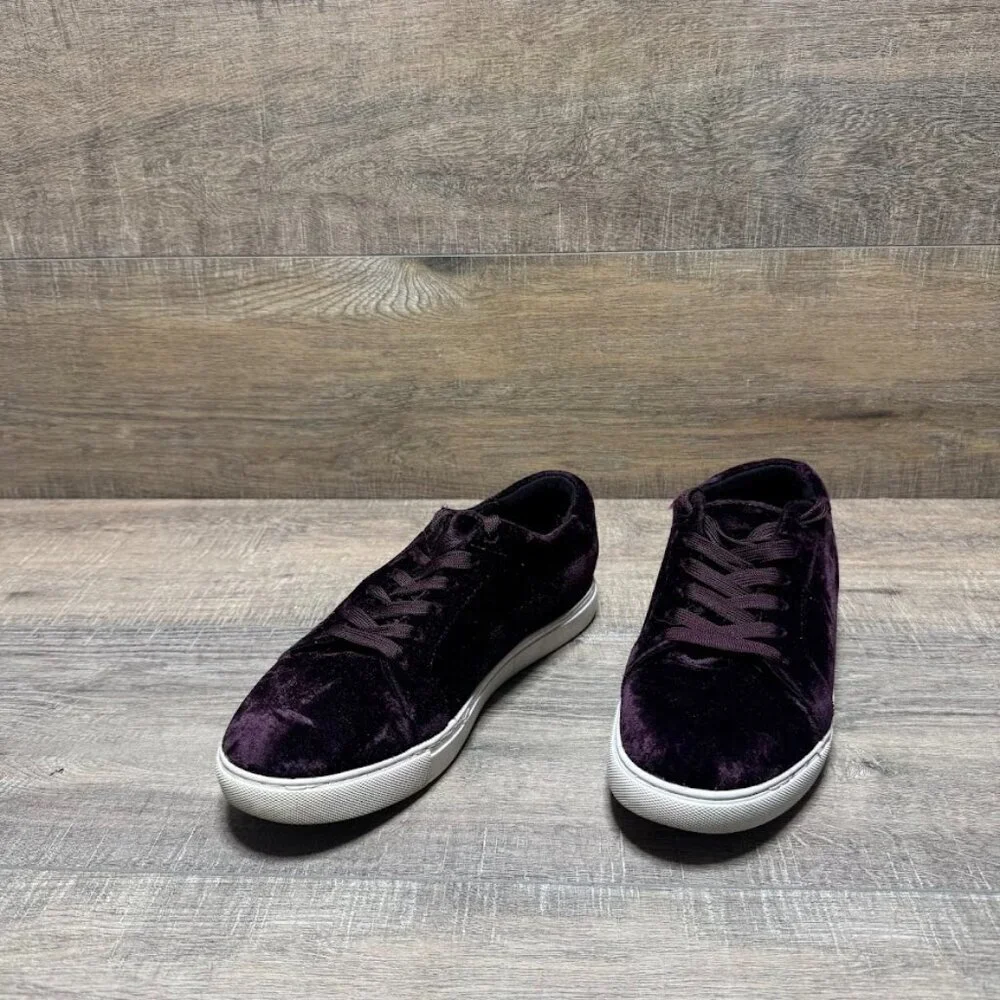 Kenneth Cole Marlow Purple Velvet Sneakers Women's Size 9 - Picture 1 of 7